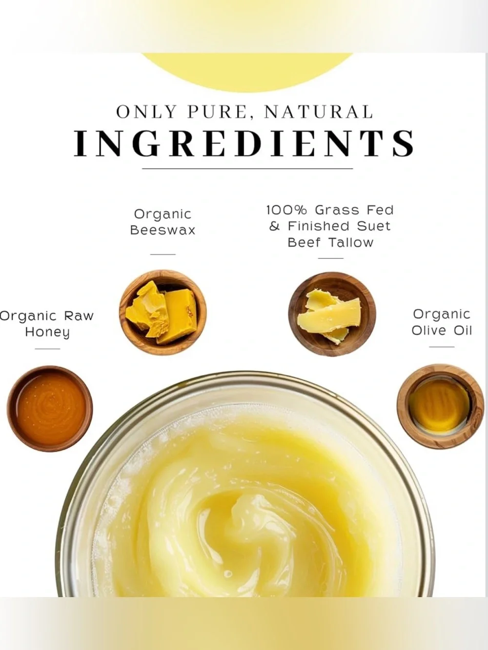 Tallow & Honey Balm – Fragrance-Free – 2 oz